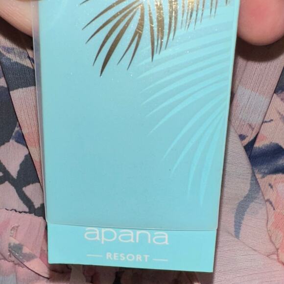 NWT Apana Tropical Miami Nights Pink Orange Palm Frond Cover Up Jumpsuit Size L - Picture 6 of 14